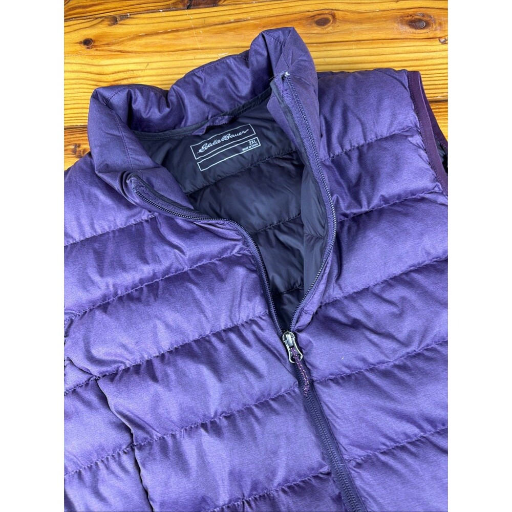 Eddie Bauer Puffer Vest Womens XXL Purple EB650 Down PRISTINE!!
